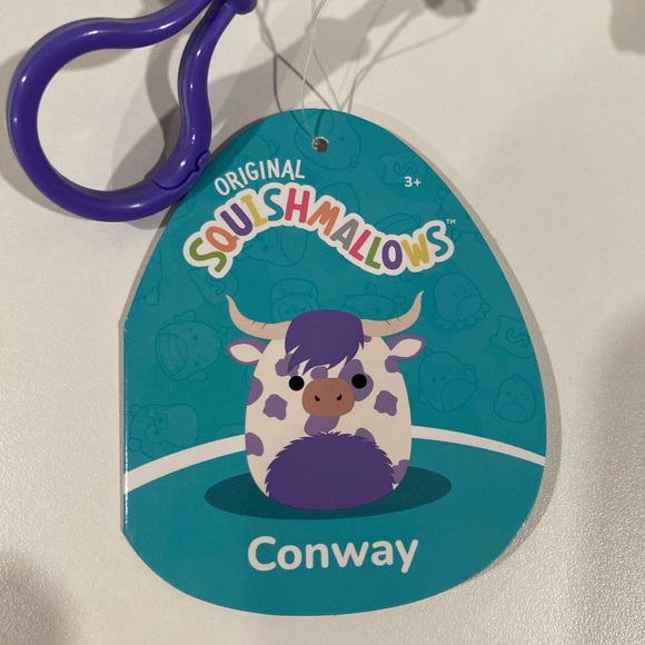 Squishmallow Conway the Cow Clip NWT - Picture 3 of 3